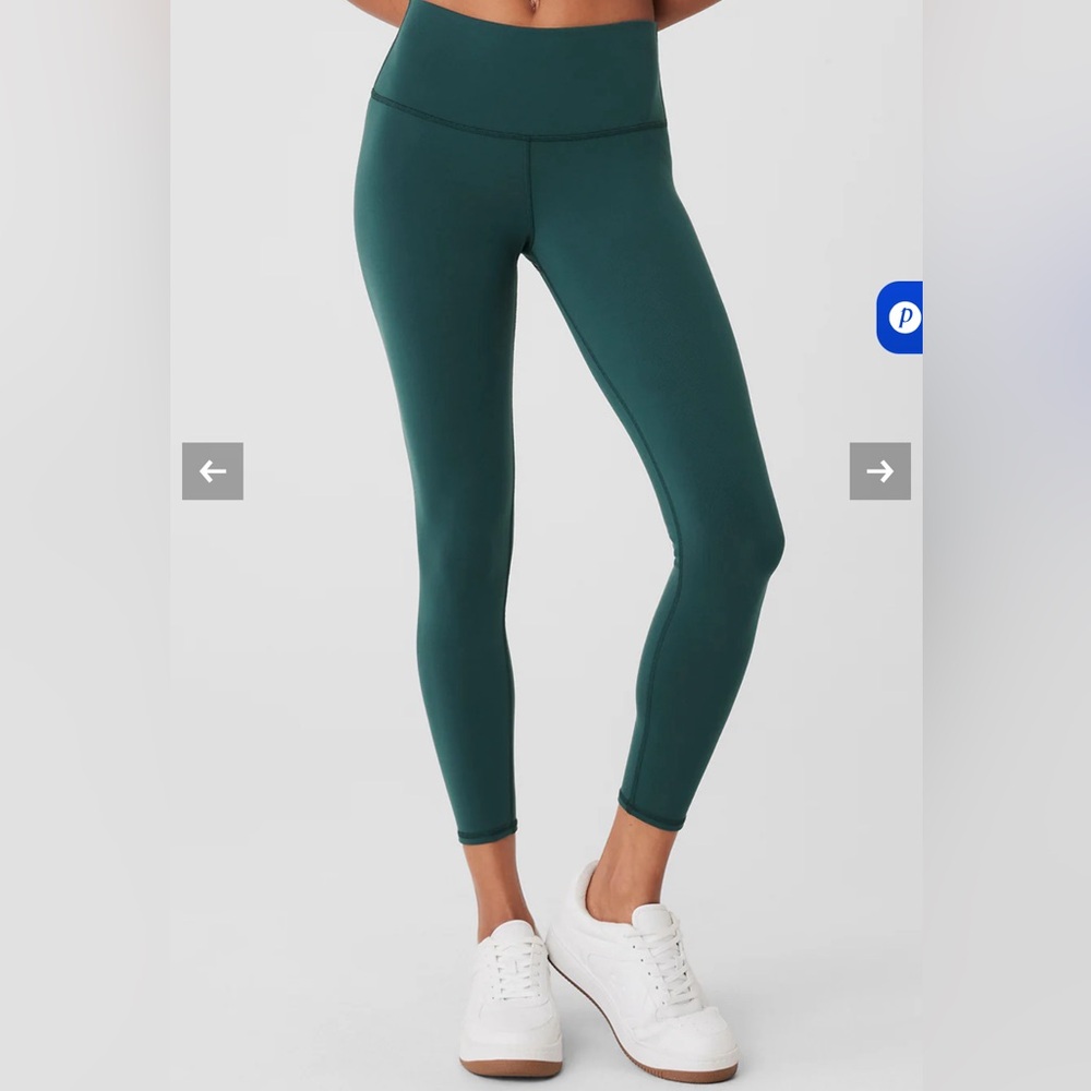 Alo Yoga High-Waist Airbrush Leggings, Midnight Green, Size Large